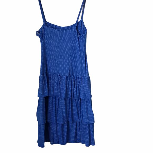 2 FOR $5 SALE H&M Divided Blue/White Tiered Dress With Spaghetti Straps Size 4 - Picture 5 of 6